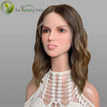 Load image into Gallery viewer, Lebeauty Hair Ombre Color Wigs Lace Top Wigs European Jewish Wig Wave Kosher Wigs