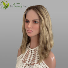 Load image into Gallery viewer, Lebeauty Hair Dark Blonde Color Wigs Lace Top Wigs European Jewish Wig Wave Kosher Wigs
