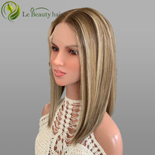 Load image into Gallery viewer, Lebeauty Hair Gorgeous Highlights Brown Bleached Konts Wigs Lace Top Wigs European Jewish Wig