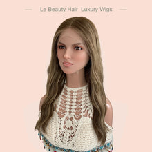 Load image into Gallery viewer, Lebeauty Hair Warm Blonde Highlights Color Wigs Lace Top Wigs European Jewish Wig Wave Kosher Wigs
