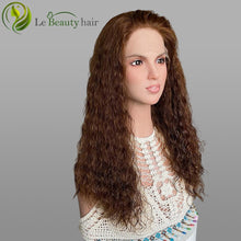 Load image into Gallery viewer, Lebeauty Hair Auburn Brown Curly Wigs Lace Top Wigs European Jewish Wig Kosher Wigs