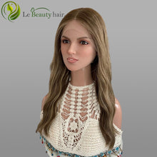 Load image into Gallery viewer, Lebeauty Hair Warm Blonde Highlights Color Wigs Lace Top Wigs European Jewish Wig Wave Kosher Wigs