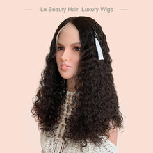 Load image into Gallery viewer, Lebeauty Hair Swiss Lace Jewish Wigs Curly Natural Brown European Hair Lace Top wigs For Women