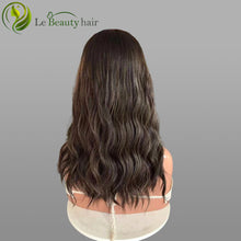 Load image into Gallery viewer, Lebeauty Hair Luxury Natural Black With Highlight Color Wigs Lace Top Wigs Europen Hair Jewish Wig Kosher Wigs