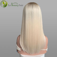 Load image into Gallery viewer, Lebeauty Hair Platinum Blonde Wig Lace Top Wigs European Blonde Jewish Wig Kosher Wigs