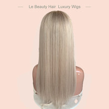 Load image into Gallery viewer, Lebeauty Hair Platinum Blonde Color Wig Lace Top Wigs European Jewish Wig Kosher Wigs