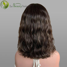 Load image into Gallery viewer, Lebeauty Hair Highlights Brown BOB Wigs Lace Top Wigs European Jewish Wig Wave Kosher Wigs