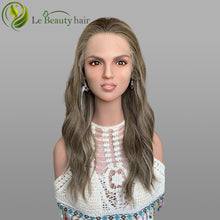 Load image into Gallery viewer, Lebeauty Hair Gorgeous Highlights Brown Wave Wigs Lace Top Wigs European Jewish Wig