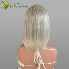 Load image into Gallery viewer, Lebeauty Hair Lace Top Wigs European Hair Grey Color Lace Wigs Jewish Wig Kosher Wigs