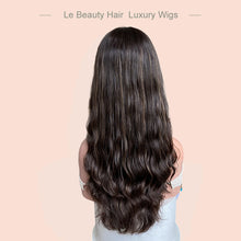 Load image into Gallery viewer, Lebeauty Hair Highlight Brown Lace Top Wigs European Jewish Wig Wave Kosher Wigs Big Layer Wave Hair Style