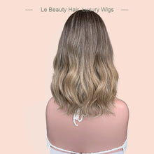 Load image into Gallery viewer, Blonde Color Wave Lace Top Wig Swiss Lace Brazilian Human Hair