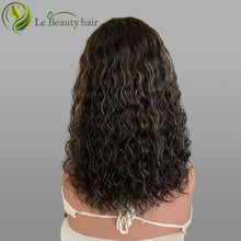 Load image into Gallery viewer, Lebeauty Hair Highlight Brown Curly Wigs Lace Top Wigs European Jewish Wig Wave Kosher Wigs