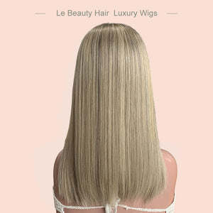 Lebeauty Hair Gorgeous Buttery Blonde With Subtle Lowlights Full Hand Tied Wigs European Lace Top Wigs Jewish Wig