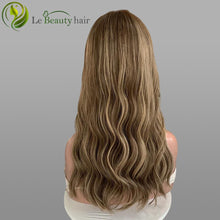 Load image into Gallery viewer, Lebeauty Hair Warm Blonde Highlights Color Wigs Lace Top Wigs European Jewish Wig Wave Kosher Wigs