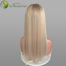 Load image into Gallery viewer, Lebeauty Hair Platinum Blonde Color Wig Lace Top Wigs European Jewish Wig Kosher Wigs