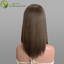 Load image into Gallery viewer, Lebeauty Hair Luxury Ash Brown Color Lace Top European Hair Jewish Topper Straight Lace Toppers