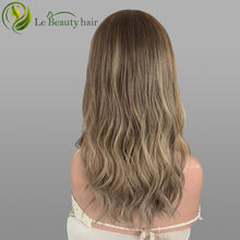 Load image into Gallery viewer, Lebeauty Hair Ashy Brown With Highlights Color Wigs Lace Top Wigs European Jewish Wig Wave Kosher Wigs