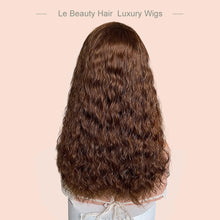 Load image into Gallery viewer, Lebeauty Hair Auburn Brown Curly Wigs Lace Top Wigs European Jewish Wig Kosher Wigs