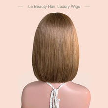 Load image into Gallery viewer, Lebeauty Hair Luxury Light Brown Color Wigs Silk Top Wigs Slavic Hair Jewish Wig BOB Kosher Wigs