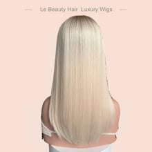 Load image into Gallery viewer, Lebeauty Hair Platinum Blonde Wig Lace Top Wigs European Blonde Jewish Wig Kosher Wigs