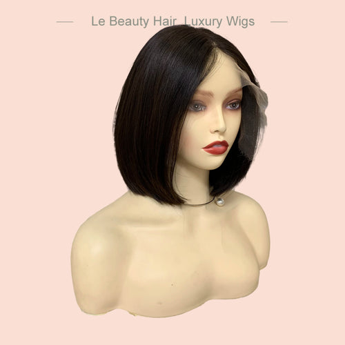 Natural Black Color Jewish Wigs European Virgin Hair Lace Top Wig