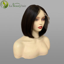 Load image into Gallery viewer, Natural Black Color Jewish Wigs European Virgin Hair Lace Top Wig