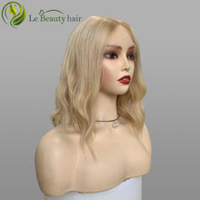Load image into Gallery viewer, Lebeauty Hair Luxury Blonde Color With Dark Root Wigs Lace Top Wigs European Hair Jewish Wig Kosher Wigs