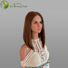 Load image into Gallery viewer, Lebeauty Hair Light Auburn With Highlight Color Lace Top Wigs European Jewish Wig Wave Kosher Wigs
