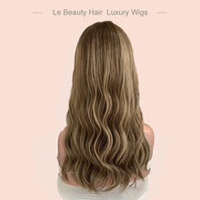 Load image into Gallery viewer, Lebeauty Hair Warm Blonde Highlights Color Wigs Lace Top Wigs European Jewish Wig Wave Kosher Wigs