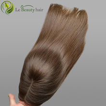 Load image into Gallery viewer, Lebeauty Hair Luxury Light Brown Color Silk Top Slavic Hair Jewish Topper Straight Silk Toppers