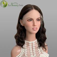 Load image into Gallery viewer, Lebeauty Hair Highlights Brown Color Wigs Lace Top Wigs European Jewish Wig Wave Kosher Wigs