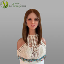 Load image into Gallery viewer, Lebeauty Hair Light Auburn With Highlight Color Lace Top Wigs European Jewish Wig Wave Kosher Wigs