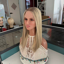 Load image into Gallery viewer, Lebeauty Hair Gorgeous Blonde With Lowlight Lace Top Wigs European Jewish Wig In Stock