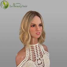 Load image into Gallery viewer, Lebeauty Hair Gorgeous Blonde With Lowlight Close Lace Topper European Jewish Wig In Stock