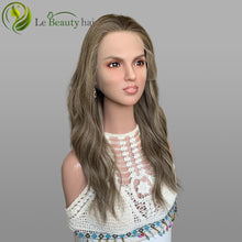 Load image into Gallery viewer, Lebeauty Hair Gorgeous Highlights Brown Wave Wigs Lace Top Wigs European Jewish Wig