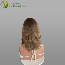 Load image into Gallery viewer, Lebeauty Hair Ashy Brown With Highlights Color Wigs Lace Top Wigs European Jewish Wig Wave Kosher Wigs