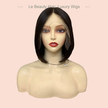 Load image into Gallery viewer, Natural Black Color Jewish Wigs European Virgin Hair Lace Top Wig