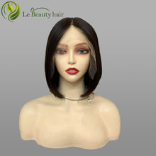 Load image into Gallery viewer, Natural Black Color Jewish Wigs European Virgin Hair Lace Top Wig