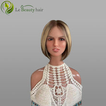 Load image into Gallery viewer, Lebeauty Hair Gorgeous Blonde With Lowlight Lace Top Wigs European Jewish Wig In Stock