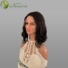 Load image into Gallery viewer, Lebeauty Hair Natural Black Color Wavy Hair Wigs Lace Top Wigs European Jewish Wig Kosher Wigs
