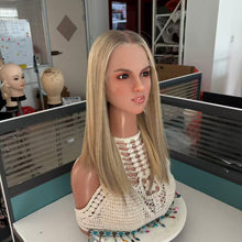 Load image into Gallery viewer, Lebeauty Hair Gorgeous Blonde With Lowlight Lace Top Wigs European Jewish Wig In Stock