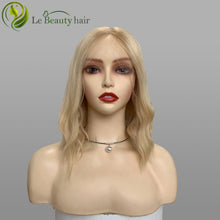 Load image into Gallery viewer, Lebeauty Hair Luxury Blonde Color With Dark Root Wigs Lace Top Wigs European Hair Jewish Wig Kosher Wigs