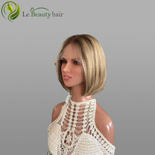 Load image into Gallery viewer, Lebeauty Hair Gorgeous Blonde With Lowlight Lace Top Wigs European Jewish Wig In Stock