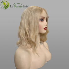 Load image into Gallery viewer, Lebeauty Hair Luxury Blonde Color With Dark Root Wigs Lace Top Wigs European Hair Jewish Wig Kosher Wigs