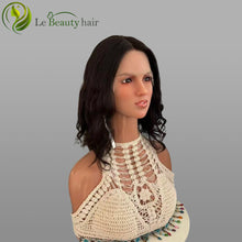 Load image into Gallery viewer, Lebeauty Hair Natural Black Color Wavy Hair Wigs Lace Top Wigs European Jewish Wig Kosher Wigs