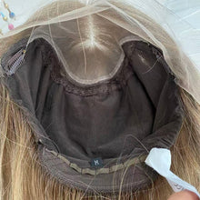 Load image into Gallery viewer, One Length Blonde Color-Cafe Swiss Full Handtied Jewish Wigs Kosher Wig With Baby Hair