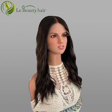 Load image into Gallery viewer, Lebeauty Hair Luxury Natural Black With Highlight Color Wigs Lace Top Wigs Europen Hair Jewish Wig Kosher Wigs