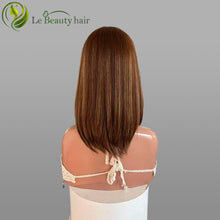 Load image into Gallery viewer, Lebeauty Hair Light Auburn With Highlight Color Lace Top Wigs European Jewish Wig Wave Kosher Wigs