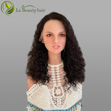 Load image into Gallery viewer, Lebeauty Hair Natural Black Color Curly Hair Wigs Lace Top Wigs European Jewish Wig Wave Kosher Wigs