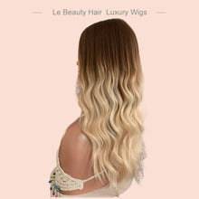 Load image into Gallery viewer, Long Length Blonde Color Swiss Lace Top Jewish Wigs Kosher Wig With Baby Hair